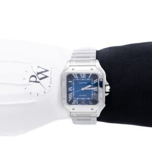 Cartier Santos Acero Caratula Azul