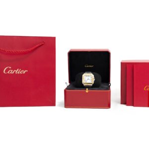 Cartier Santos Acero - Oro Caratula Blanca