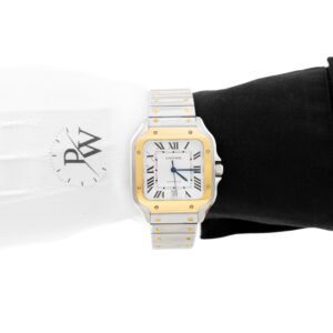 Cartier Santos Acero - Oro Caratula Blanca
