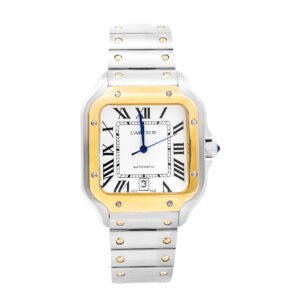 Cartier Santos Oro-Acero Carátula Blanca