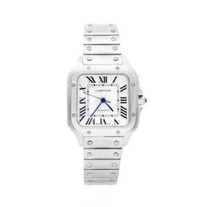 Cartier Santos Acero, Caratula Blanca