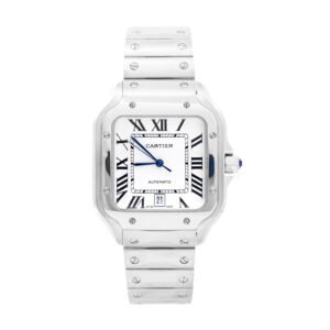 Cartier Santos Acero Caratula Blanca