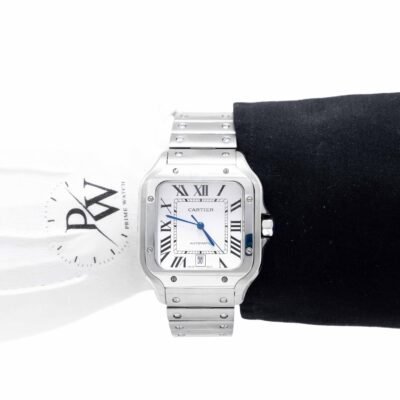 Cartier Santos Acero Caratula Blanca