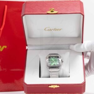 Cartier Santos Acero Caratula Verde