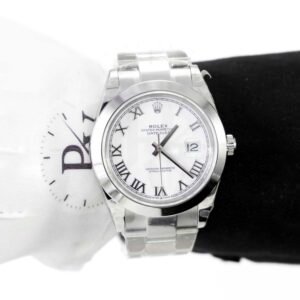 Rolex Suizo Datejust Romanos Cara Blanca