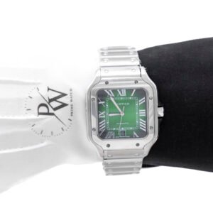 Cartier Santos Acero Caratula Verde