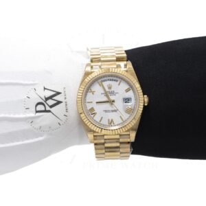 Rolex Day Date Suizo Dorado Caratula Blanca