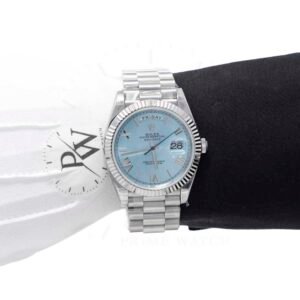 Rolex Day Date Suizo Acero Caratula Azul Hielo