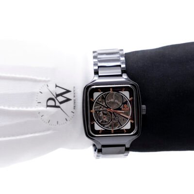 Rado True Square Automatic Open Heart Negro