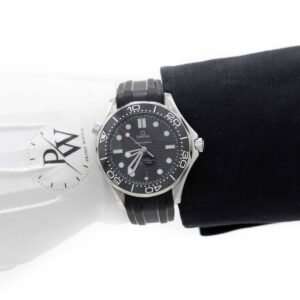 Omega Seamaster Caucho Co Axial Negro