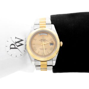 Rolex Day Date Bitono Light Gold Números Romanos