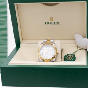Rolex Day Date Bitono Cara Blanca Números Romanos