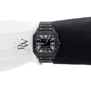 Cartier Santos Suizo Caucho Negro