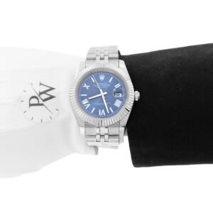 Rolex Datejust Acero Cara Azul Numeros Romanos