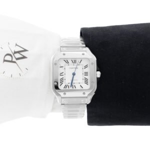 Cartier Santos Acero Caratula Blanca