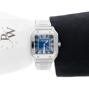 Cartier Santos Suizo Acero Carátula Azul