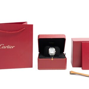 Cartier Santos Acero Caratula Blanca